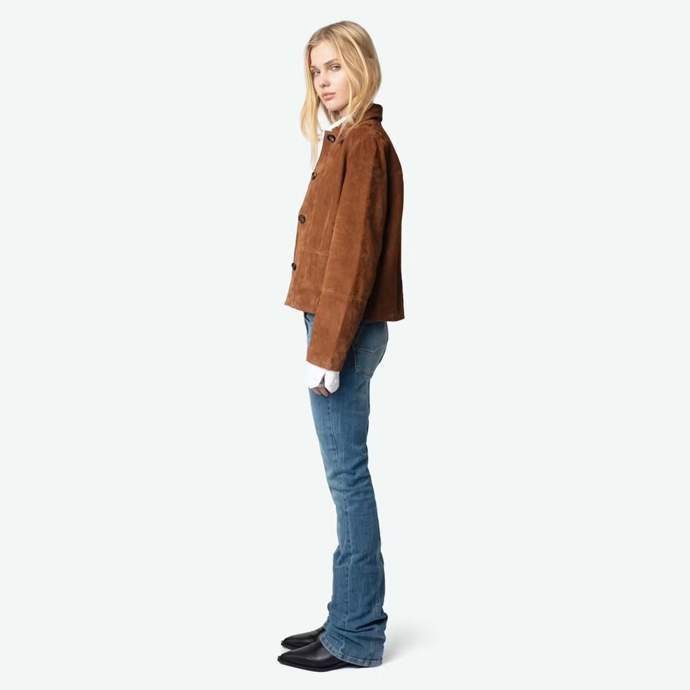 Zadig & Voltaire Brown Suede Jacket - Picture 5 of 8